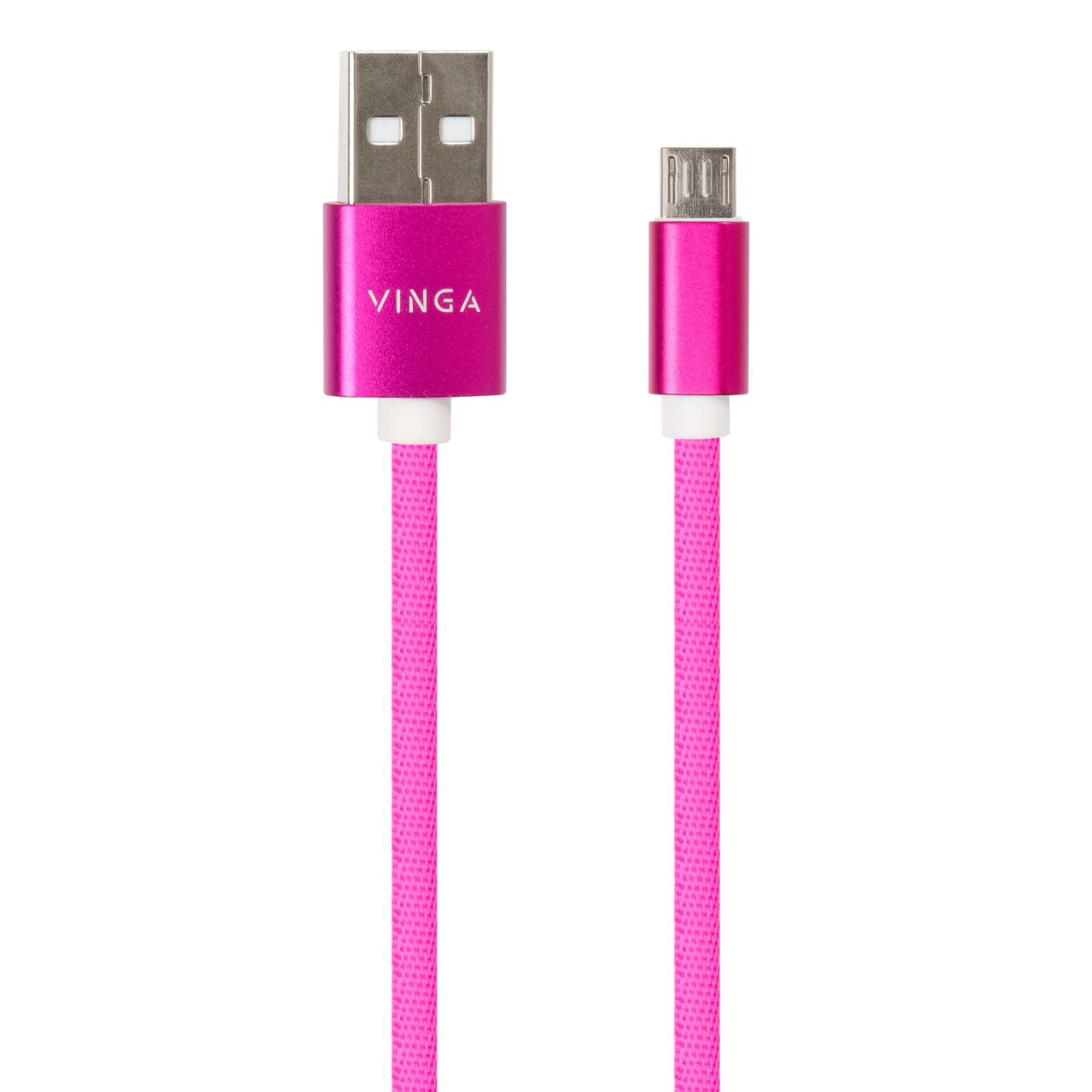 Дата кабель USB 2.0 AM to Micro 5P 1.0m rainbow nylon Vinga (VCPDCMCOLNB1RS) изображение 3