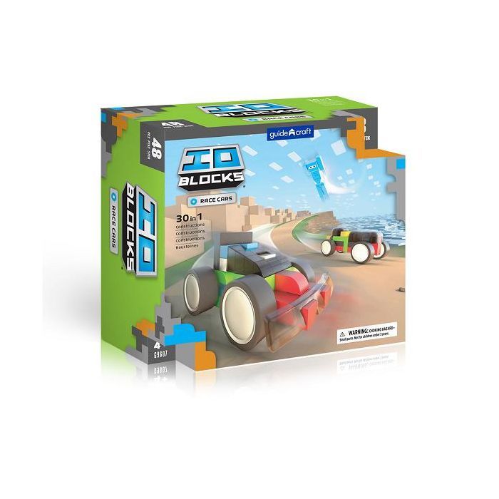 Конструктор Guidecraft IO Blocks Гоночные машины 48 деталей (G9607) изображение 7
