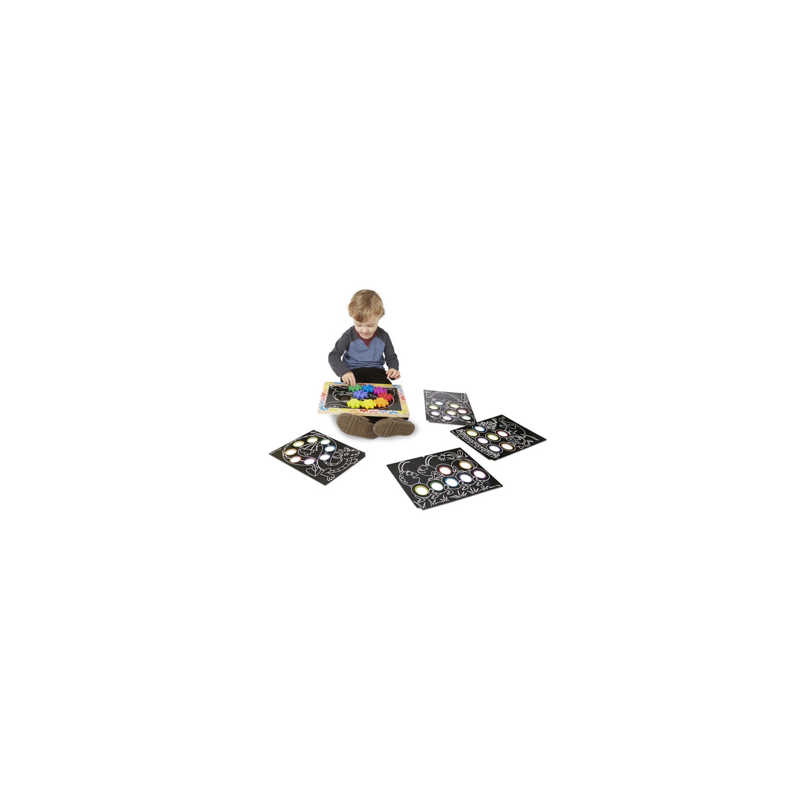 Развивающая игрушка Melissa&Doug МЕГА-набор магнитных шестеренок (MD13745) изображение 6