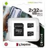 Карта памяти Kingston 2x32GB microSD class 10 U1 V10 A1 Canvas Select Plus (SDCS2/32GB-2P1A) изображение 3