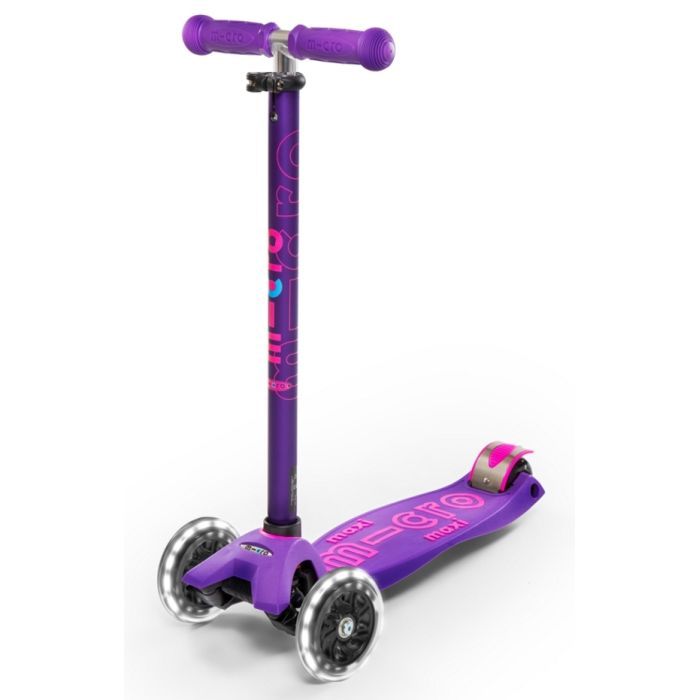 Самокат Micro Maxi Deluxe Pink LED (MMD077)