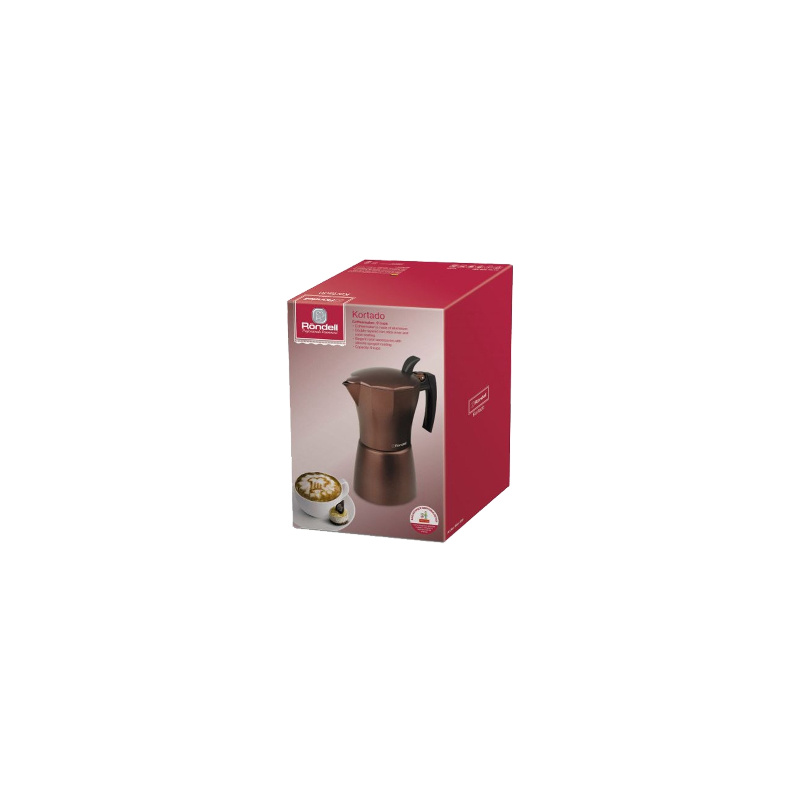 Гейзерна кавоварка Rondell Kettle 300 мл на 6 чашек (RDA-995) зображення 5