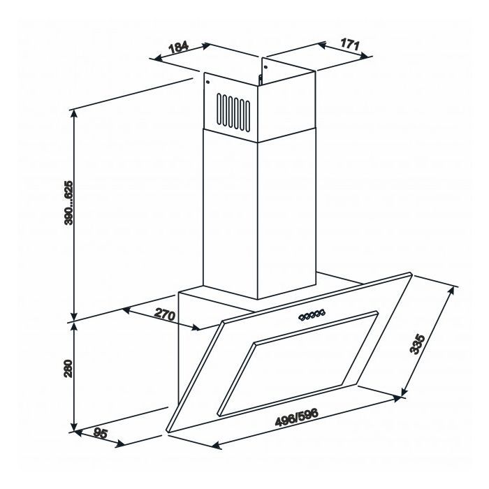 Вытяжка кухонная Eleyus VERTICAL 700 50 BG (VERTICAL70050BG) изображение 12