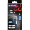 Дата кабель USB 2.0 AM to Lightning 1.0m ACH01-03T 2.1A blue Defender (87811) изображение 3