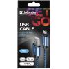 Дата кабель USB 2.0 AM to Lightning 1.0m ACH01-03T 2.1A blue Defender (87811) изображение 3