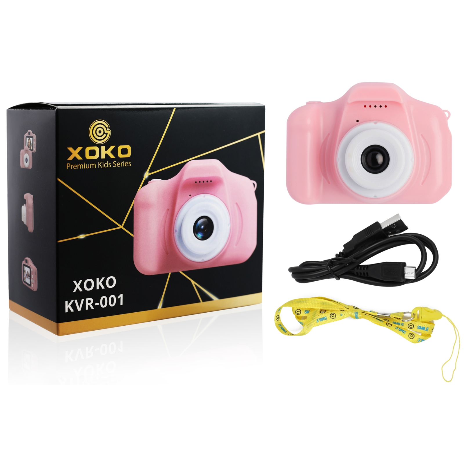 Інтерактивна іграшка XoKo Цифровий дитячий фотоапарат рожевий (KVR-001-PN) зображення 8