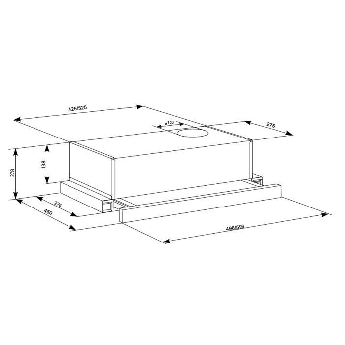 Витяжка кухонна Eleyus LOTUS 470 60 INOX зображення 12