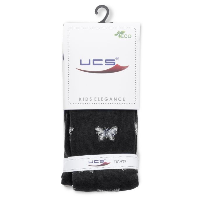 Колготки детские UCS Socks с бабочками (M0C0301-2110-5G-black) изображение 2