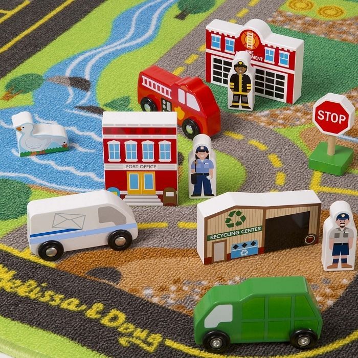 Дитячий килимок Melissa&Doug Дорожній килимок / дерев'яні іграшки (MD5195) зображення 3