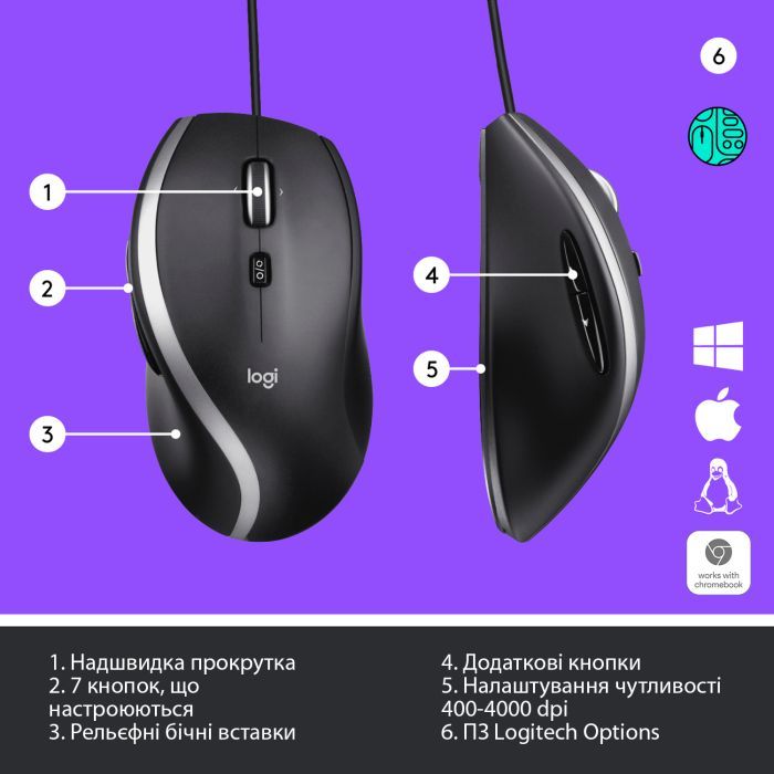 Мышка Logitech M500s Advanced (910-005784) изображение 6