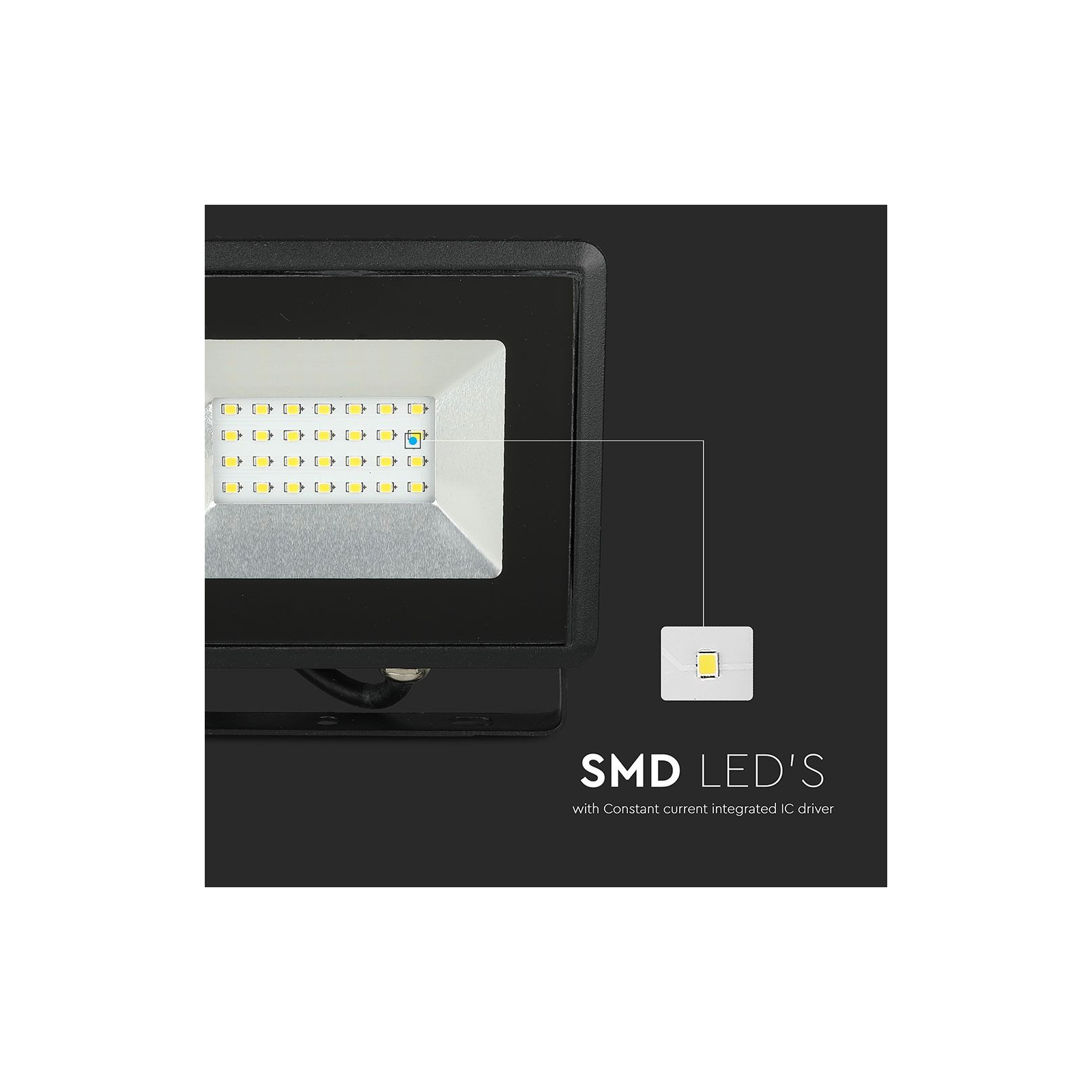Прожектор V-TAC LED20W, SKU-5947, E-series, 230V, 4000К (3800157625401) зображення 6