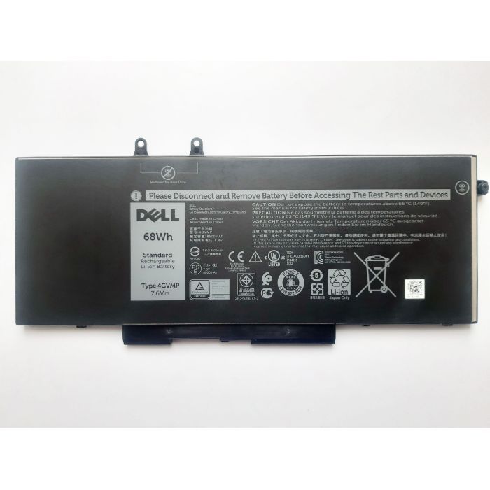 Аккумулятор для ноутбука Dell Latitude 5500 4GVMP, 68Wh (8500mAh), 4cell, 7.6V, Li-ion (A47508) изображение 2