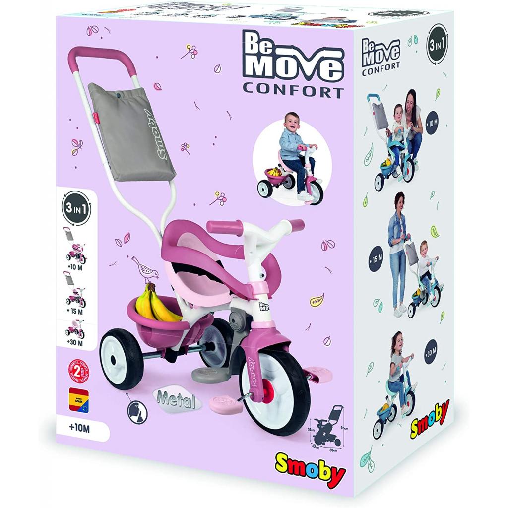Детский велосипед Smoby Be Move Комфорт 3 в 1 розовый (740415) изображение 3