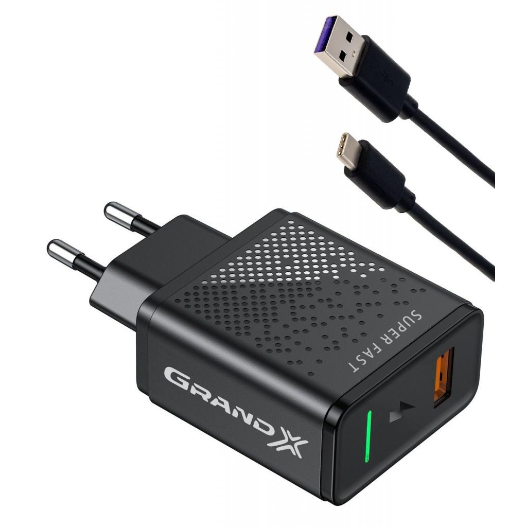 Зарядний пристрій Grand-X 22.5W Fast Charge 5-in-1 + Type-C cable (CH-850T)