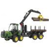 Спецтехника Bruder Трактор с системой захвата John Deere с прицепом и бревнами (02133)