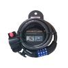 Замок велосипедный Bravvos LOC-125-135 Code 12mm x 1500mm Black (LCK-030)