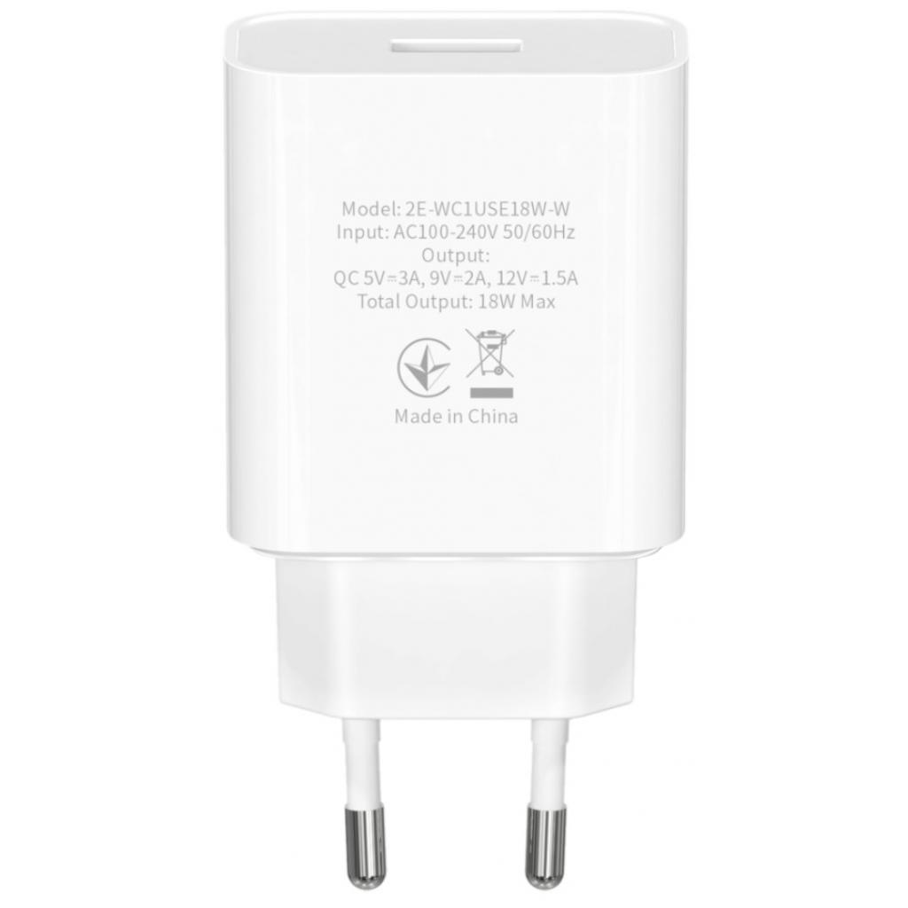 Зарядное устройство 2E USB Wall Charger QC3.0 DC5V/3A, Max 18W, white (2E-WC1USB18W-W) изображение 3