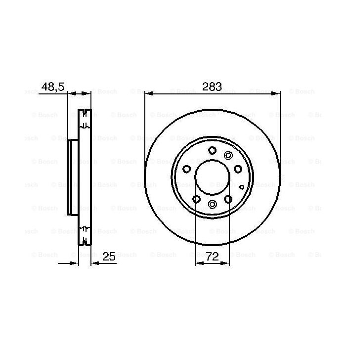 Тормозной диск Bosch 0 986 479 132 изображение 5