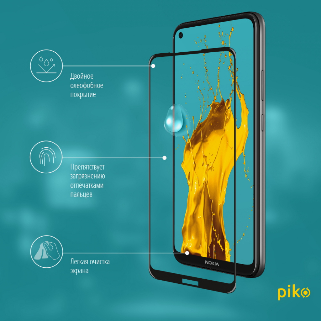 Стекло защитное Piko Full Glue Nokia 3.4 (1283126511530) изображение 4