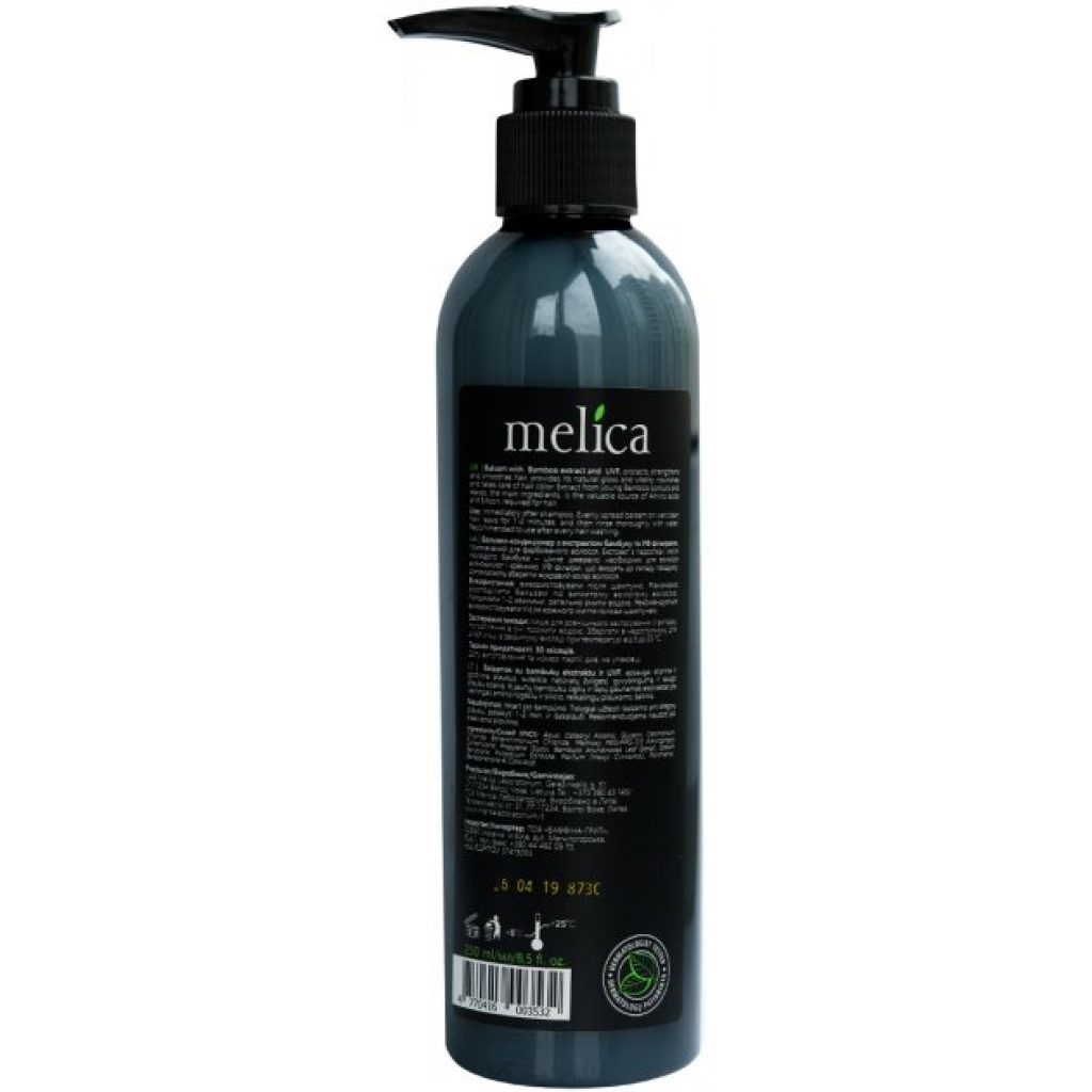 Кондиционер для волос Melica Black с бамбуком для окрашенных волос 250 мл (4770416003532) изображение 2