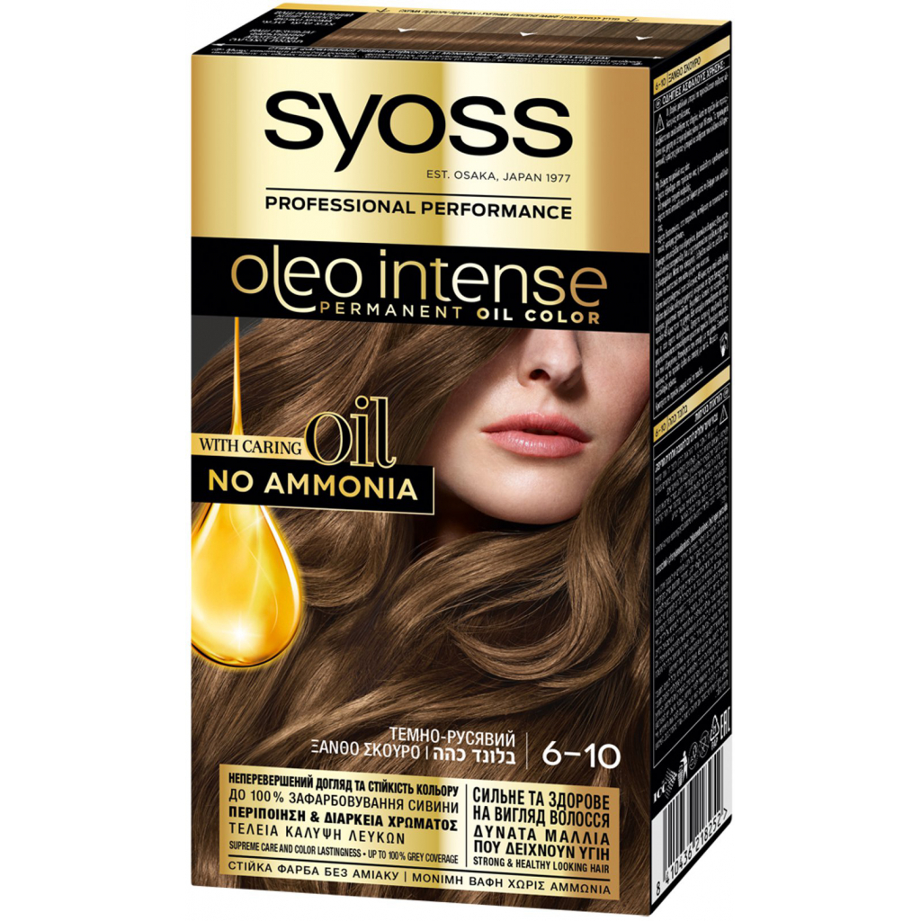 Фарба для волосся Syoss Oleo Intense 6-10 Темно-Русявий 115 мл (8410436218252)