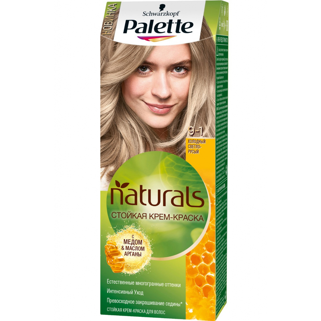 Фарба для волосся Palette Naturals 9-1 Холодний світло-русявий 110 мл (4015100205763)