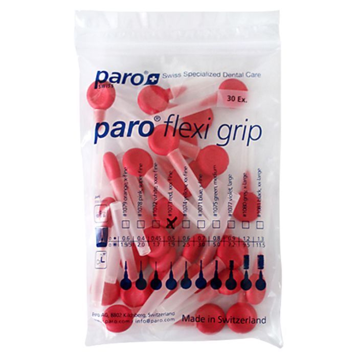 Щетки для межзубных промежутков Paro Swiss Flexi Grip xxx-тонкие Ø 1.9 мм 30 шт. (7610458810736) изображение 2