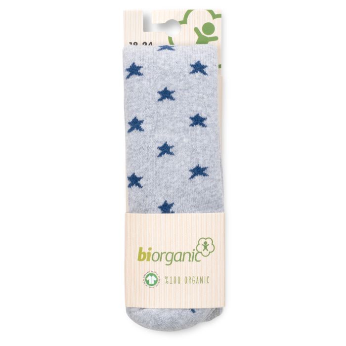 Колготки дитячі Bibaby махрові із зірочками (68379-68-grayblue)