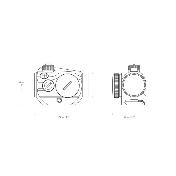 Коліматорний приціл Hawke Vantage 1x20 - Weaver 3 MOA Dot (12102) зображення 4