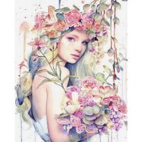 Картина по номерам Santi Девушка-весна 40*50см алмазная мозаика (954109)