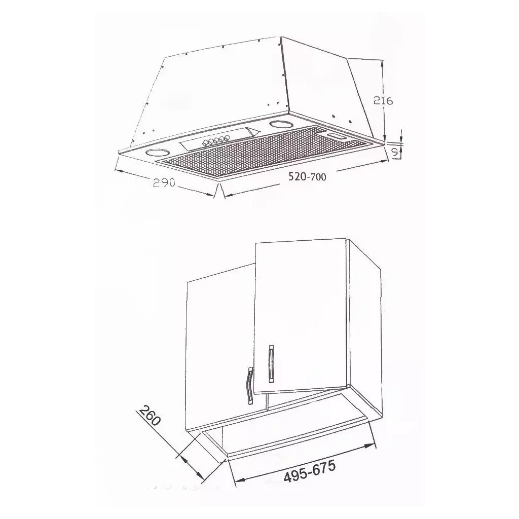 Вытяжка кухонная Borgio Slim-Box (TR) 70 Inox (РН015995) изображение 6