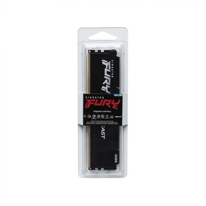 Модуль памяти для компьютера DDR5 8GB 5600 MHz Beast Black Kingston Fury (ex.HyperX) (KF556C40BB-8) изображение 5