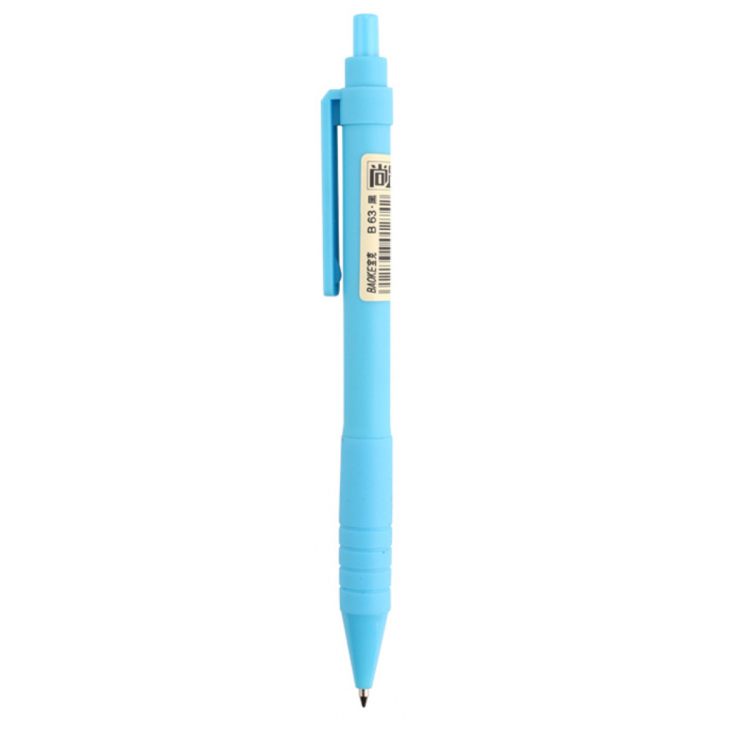Ручка масляна Baoke автоматична 0.7 мм, покриття софт, синя (PEN-BAO-B63-BL)