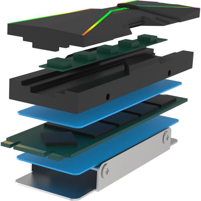 Радиатор охлаждения Xilence M2SSD Cooler ARGB M2SSD.B.ARGB (XC401) изображение 6