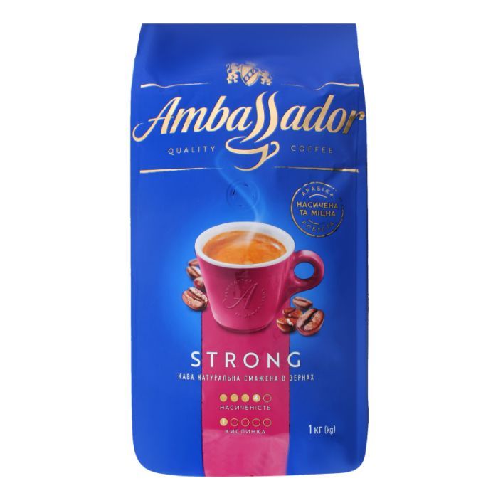 Кофе Ambassador в зернах 1000г "Strong" (am.53234)