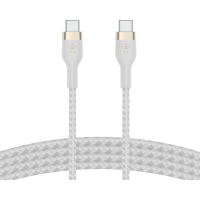 Photos - Cable (video, audio, USB) Belkin Дата кабель USB-C to USB-C 1.0m BRAIDED SILICONE white  (CAB011BT1MW 