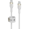 Дата кабель USB-C to USB-C 1.0m BRAIDED SILICONE white Belkin (CAB011BT1MWH) зображення 2