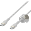 Дата кабель USB-C to USB-C 1.0m BRAIDED SILICONE white Belkin (CAB011BT1MWH) изображение 3