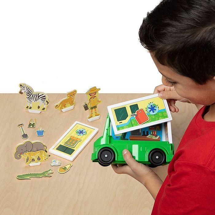 Ігровий набір Melissa&Doug магнітний Сафарі - рятувальна машина (MD30666) зображення 3