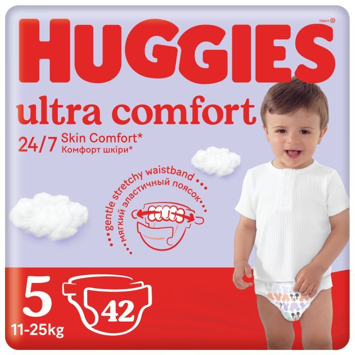 Подгузники Huggies Little Movers 5 (12-22 кг) Mega 58 шт (5029053548784)