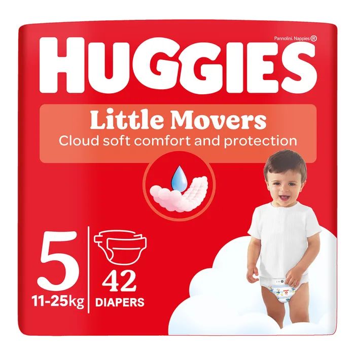 Підгузки Huggies Little Movers 5 (11-25 кг) Jumbo 42 шт (5029053567884_5029053567594) > ціни в Києві та Україні Підгузки Huggies Little Movers 5 (11-25 кг) Jumbo 42 шт (5029053567884_5029053567594)