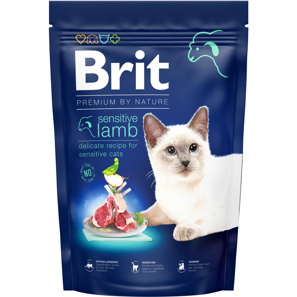Сухий корм для кішок Brit Premium by Nature Cat Sensitive 1.5 кг (8595602553181)