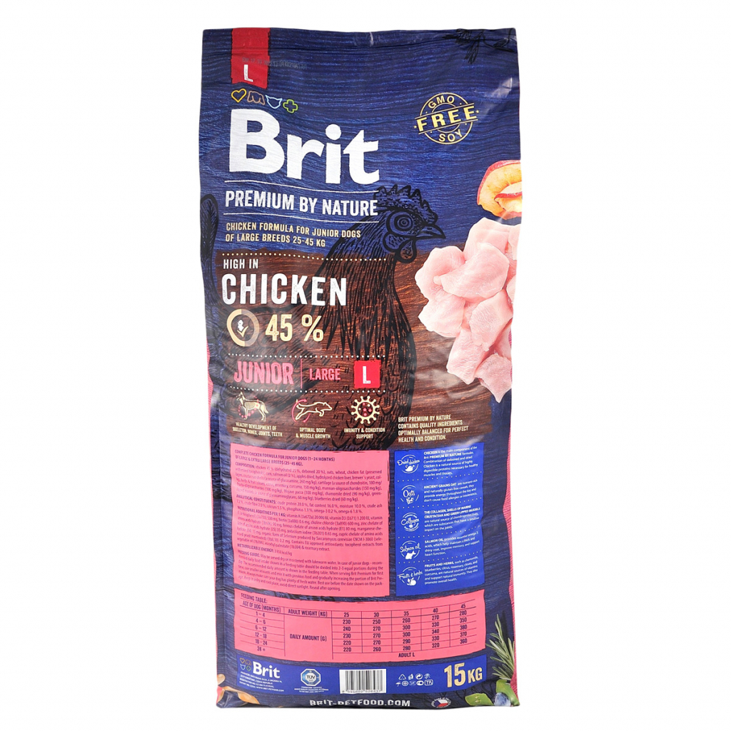 Сухий корм для собак Brit Premium Dog Junior L 15 кг (8595602526437) зображення 3
