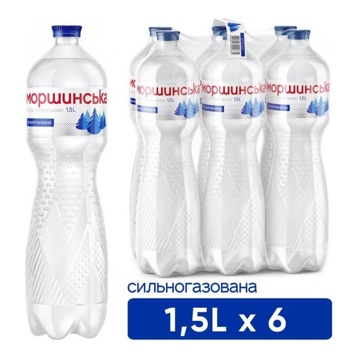 Мінеральна вода Моршинська 1.5 газ пет (4820017000055)
