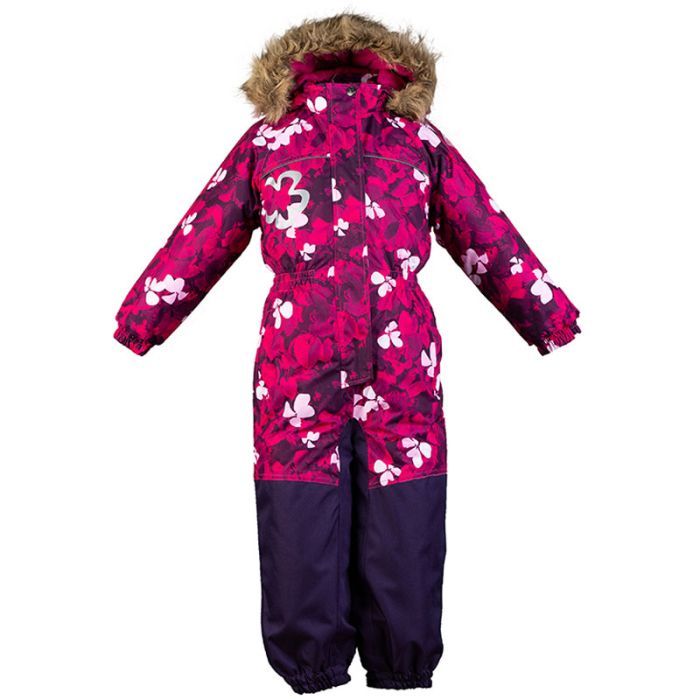Комбинезон детский Huppa CHLOE 1 36190130 фуксия с принтом 128 (4741468714080)