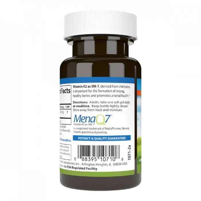 Витамин Carlson Витамин K2, MK-7, 90 мкг, Vitamin K2 as MK-7, 60 желатиновы (CL10710) изображение 3