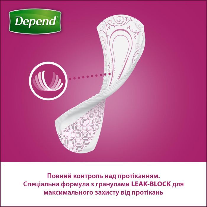 Урологические прокладки Depend Normal Plus Pad 12 шт. (5029053546162/5029053561585) изображение 4
