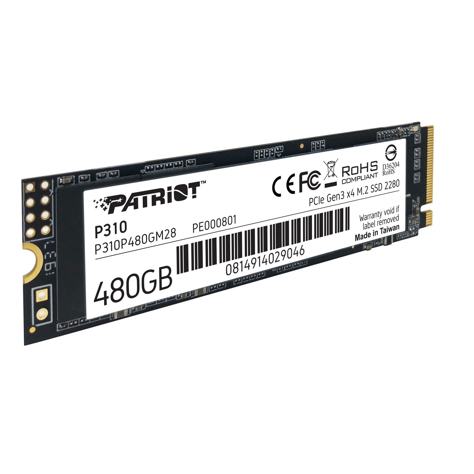Накопитель SSD M.2 2280 960GB Patriot (P310P960GM28) изображение 2