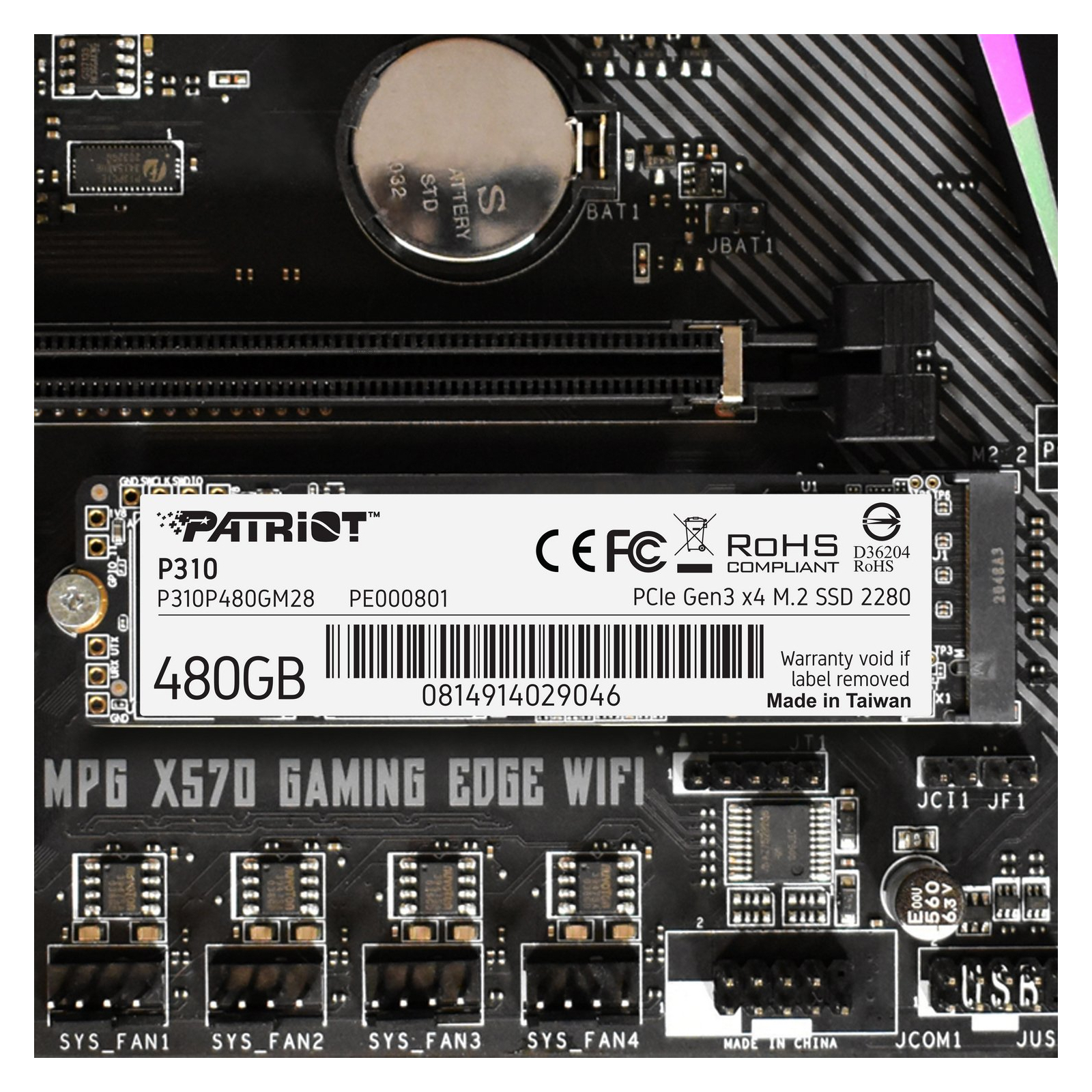 Накопитель SSD M.2 2280 240GB Patriot (P310P240GM28) изображение 6