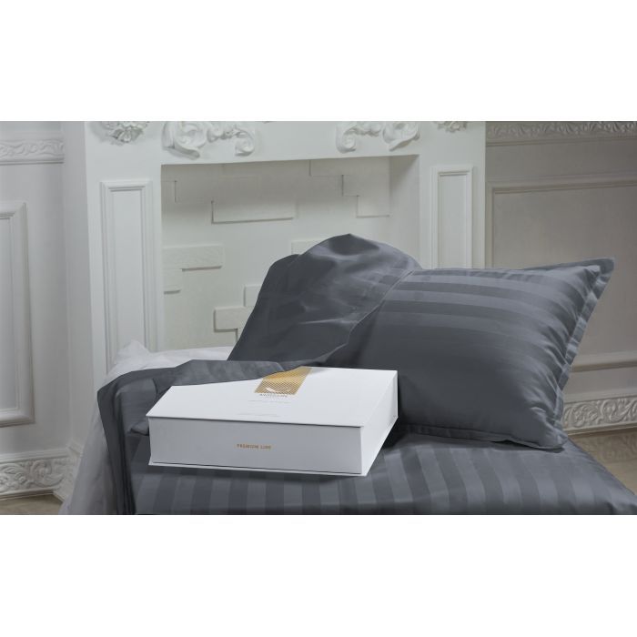 Постельное белье MirSon Сатин Premium Graphite 2х160х220 (2200001717732)